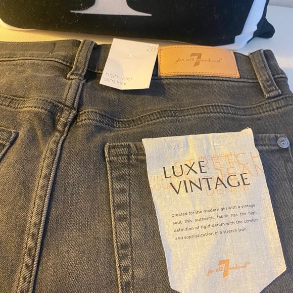 LUXE VINTAGE HIGH WAIST SLIM KICK JEANS sequins - Picture 8 of 13